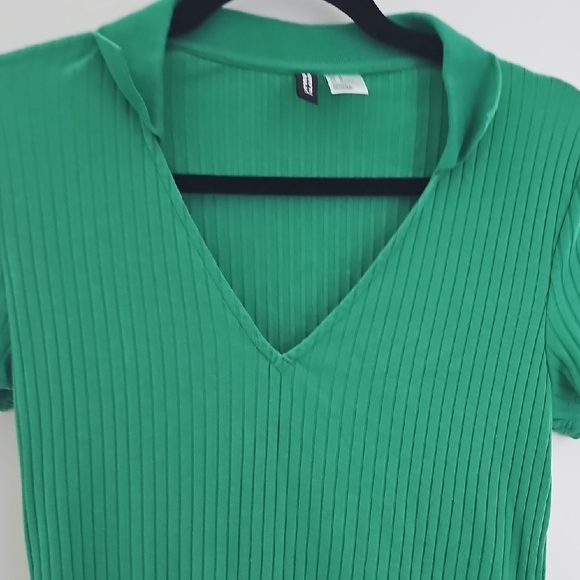 H&M Green Ribbed Dress Size M - Picture 3 of 5